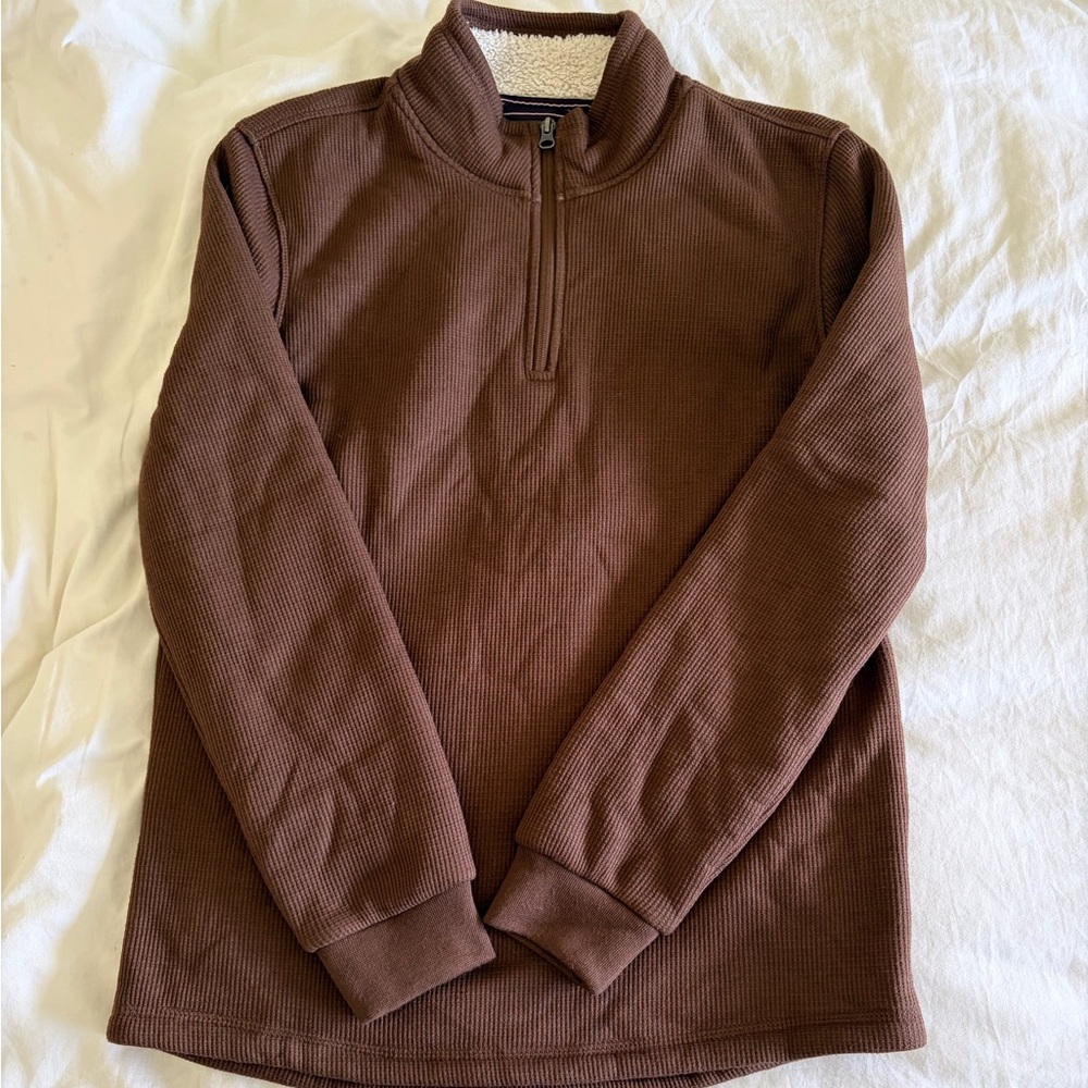 BC Clothing Heritage Brown Quarter-Zip Sweater